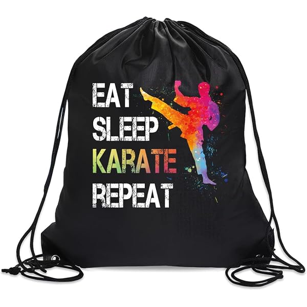Eat Sleep Dance Repeat Drawstring Backpack - Dance Bag For Gym, Yoga, Sports, 16.5x13.7 Inch, Black, Unisex, Lightweight - View #11
