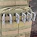 BOOSTEADY Multipurpose D-Ring Locking Hanging Hook Tactical Link Snap Keychain with Zippered Pouch for Molle Webbing