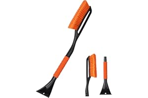 CGACOL Ice Scrapers for Car Windshield Snow Brush Detachable Snow Scrapers Removal with Ergonomic Foam Grip for Cars Trucks S