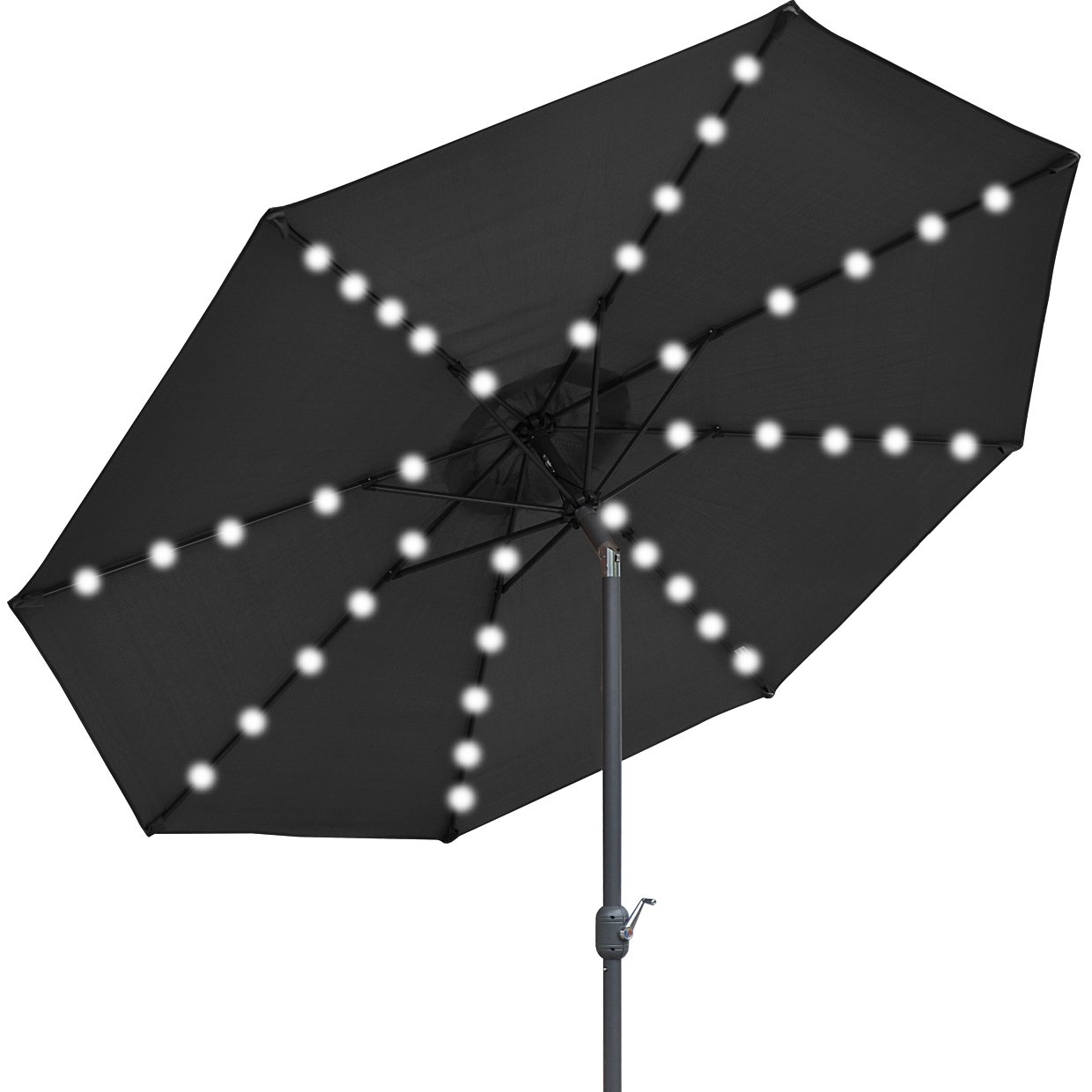 3M NEW 40 LED LIGHTS SOLAR POWERED PARASOL PATIO UMBRELLA GARDEN