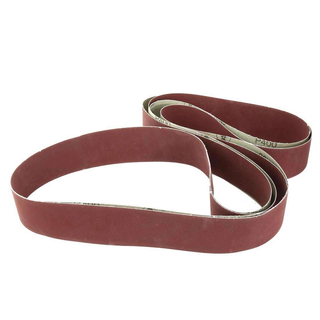 Sourcingmap 2-Inch x 72-Inch Aluminum Oxide Sanding Belt 400 Grits Sandpaper Flush Joint for Belt Sander 2pcs