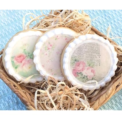 Vintage Floral Edible Wafer Paper For Cake Topper Decoration