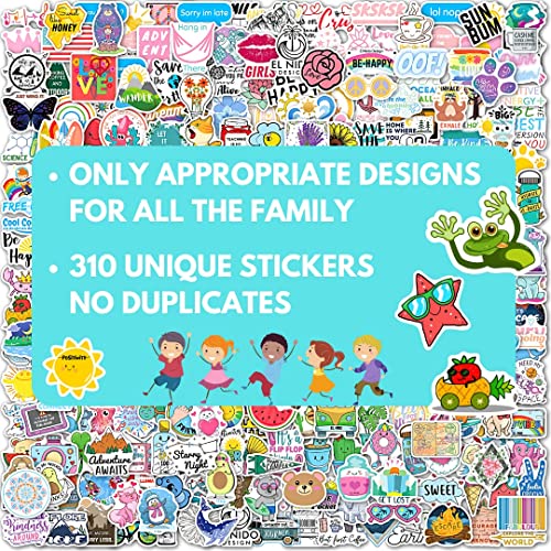 310 Stickers for Water Bottles Cute Aesthetic Stickers Waterproof