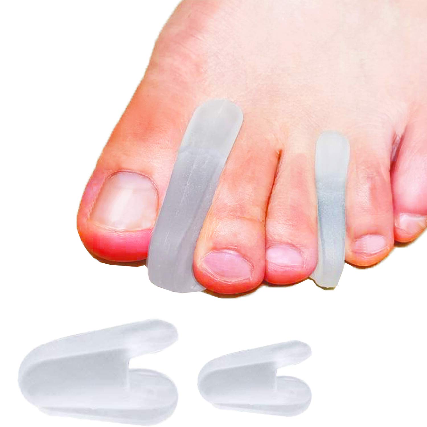 Mcvcoyh 8 Pack Toe Spacers and Separators Gel Hammertoe Cushions for Overlaping Toe