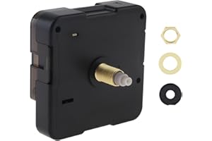 MovFlax Quartz Clock Movement Replacement, Shaft Length 18mm (3/4 Inch) Thread 11mm (7/16 inch) for Clock Repair/DIY (18 mm - for Faces 3-7mm Thick, Count, 1)