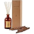 Craft & Kin Oud Wood Diffuser Reed Diffuser | All Natural Essential Oil & 8 Rattan Scent Sticks | Reed Diffusers for Home, Bathroom | Long Lasting Home Fragrance in Amber Glass, 5.75oz