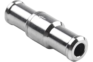 Inline Check Valve for Brake Booster Vacuum Hose Fitting, 6mm 8mm 10mm 12mm Aluminum Non Return Valve for Biodiesel Coolant O