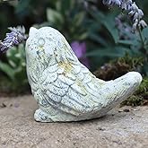 BIG FORTUNE Outdoor Bird Statues Bird Decor Figurines for Home Cement Bird Sculpture for Patio Yard Lawn Ornament, Indoor Outdoor Stone Bird Decorations Statue 1pc
