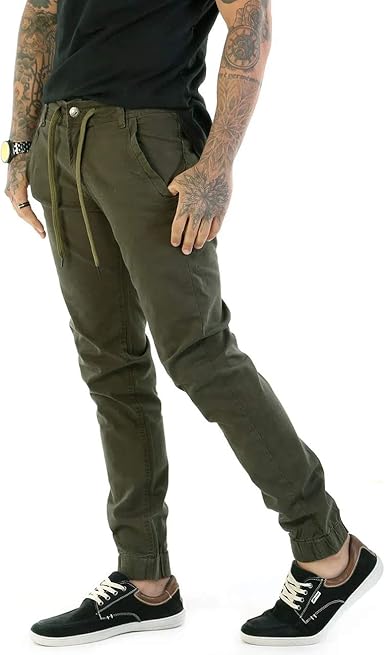 calça jogging verde militar