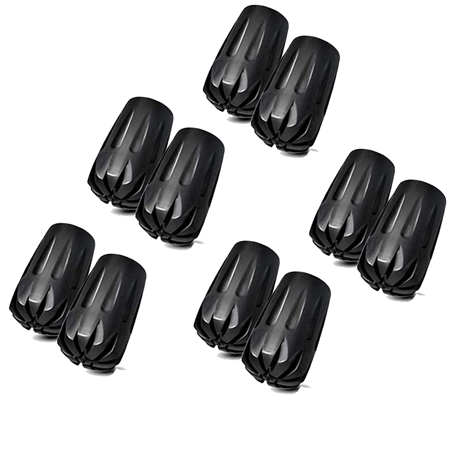 Walking Stick Caps 10 Pack Replacement Rubber Tips for Hiking Pole Trekking Poles