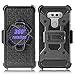 Case Compatible with LG V20, Zenic Shock Resistant Hybrid Tri-Layer Armor Defender Protector Case Cover with Belt Swivel Clip and Kickstand for LG V20 All Carriers (Black)
