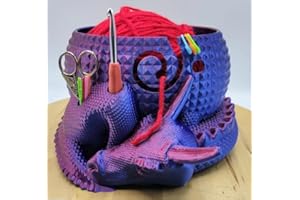 GENERIC Fantasy Dragon and Egg Yarn Bowl,Knitting Bowl,Yarn Storage Organizer Crochet Bowl,Yarn Holder for Crocheting,Crochet Accessories,Crochet Hooks, Knitting Accessories Gifts (Purple)