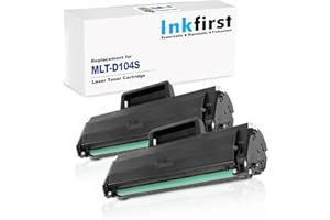 2 Inkfirst Compatible Toner Cartridges Compatible with Samsung MLT-D104S D104S ML-1660 ML-1865 SCX-3200 Black ML-1660 ML-1660
