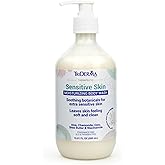 TriDerma Moisturizing Sensitive Skin Body Wash, Premium Botanicals, Aloe Vera, Chamomile, Oat, Shea Butter, Niacinamide, Creamy Body Cleanser, Paraben Free, 16.9 fl oz