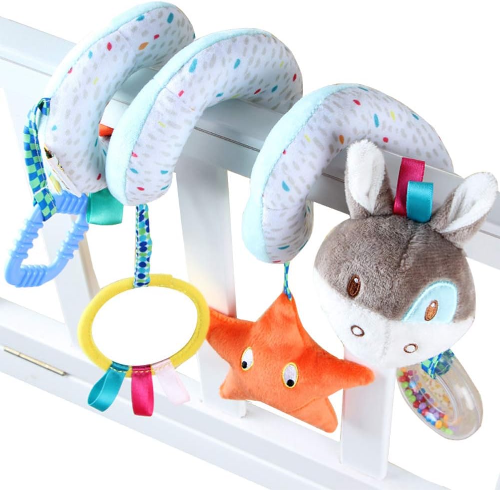 Jouet Spirale Bebe Jouet Poussette Avec Hochet Bebe Et Anneau Dentition Bebe Pour Spirale Lit Poussette Landau Jouet Peluche Suspendu Pendaison Jouet Bebe Enfant Fille Garcon Jouet Etuca Jouets Pour Poussettes Jeux Et