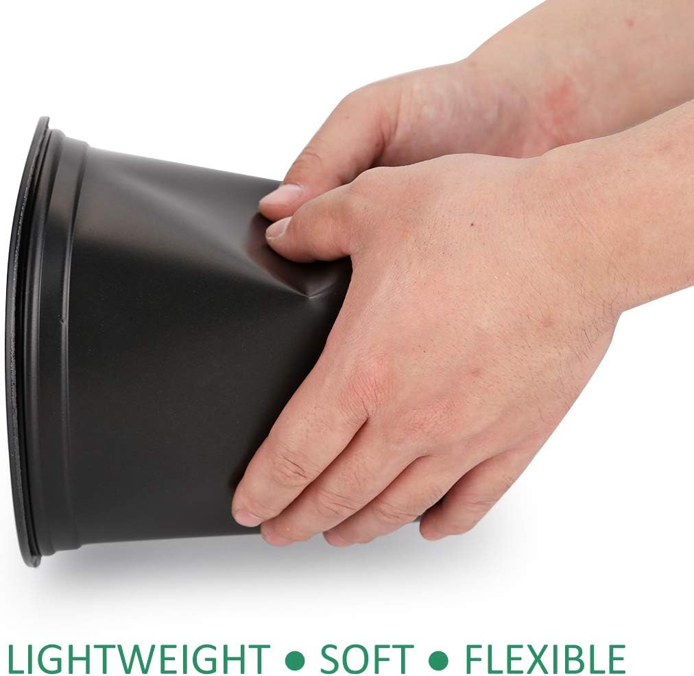 GROWNEER 24 Packs 0.7 Gallon Flexible Nursery Pot Flower Pots with 15 Pcs Plant Labels, Plastic Plant Container Perfect for Indoor Outdoor Plants, Seedlings, Vegetables, Succulents and Cuttings 2.5Qt: Garden & Outdoor