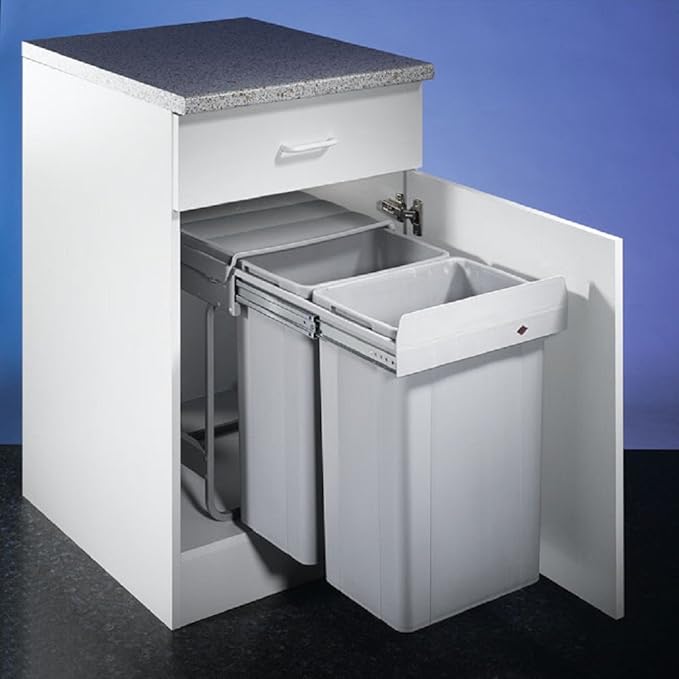 Wesco Big Double builtin waste bin 52 liters Amazon.co.uk Kitchen & Home