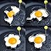 PNBB 8pcs Different Shapes Stainless Steel Fried Egg Molds with 1pc Silicone Pastry Brush - Set of 9