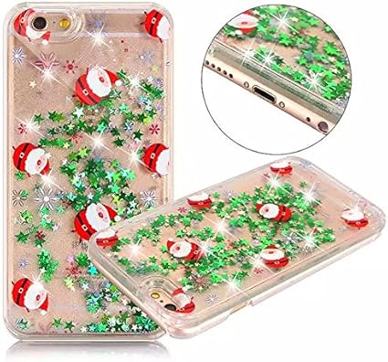 Immagini Di Natale Per Iphone 5.Cover Iphone 6s Cover Iphone 6 Ikasus Natale Christmas Cristallo Bling Scintillio Lucido Diamante Scintilla Liquido Flusso Lucido Copertura Pc Trasparente Custodia Cover Per Iphone 6s 6 5 Amazon It Strumenti Musicali E Dj