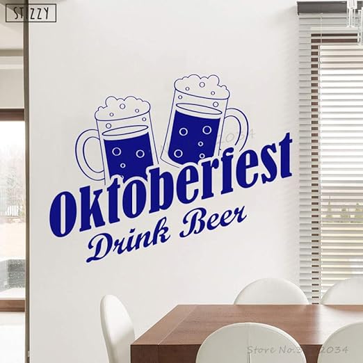 zhuziji Tatuajes de Pared Oktoberfest Beber Cerveza Vinilo ...