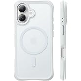 ORNARTO for iPhone 16 Case for Women &amp; Girls, Light Gray | 20FT Drop Protection, Slim &amp; Lightweight, Yellowing-Resistant, AirBuffer Corners, Anti-Fingerprint, Translucent Matte