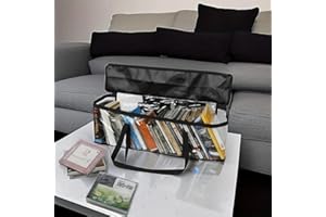 DVD Storage Bags - Clear PVC Media Holder Case with Handles Each Bag Holds up to 40 DVDs