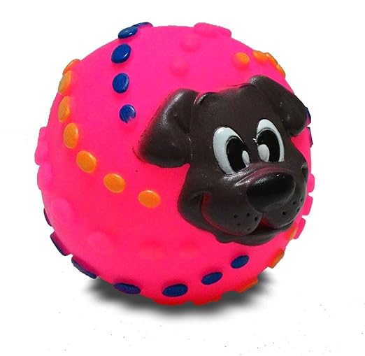 Buy Pupkart Rubber Dog Squeeze Ball Toy with Colourful Paws Stud (Green