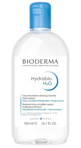 BIODERMA – HYDRABIO H2O – MICELLAR WATER – CLEANSING AND MAKE-UP REMOVING – FOR DEHYDRATED SENSITIVE SKIN , 16.91 FL OZ (PACK OF 1)