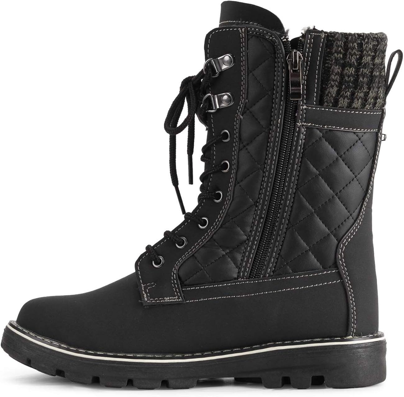  | Polar Womens Memory Foam Outside Pocket Inside Zip Thermal Waterproof Deep Tread Rubber Sole Snow Boots | Snow Boots