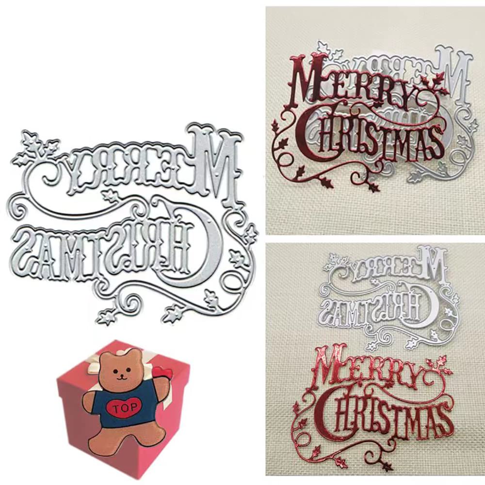 AOOL Merry Christmas Holly Leaves Die Cuts, Party Festival Invitation Card Cutting Dies, Stencils for DIY Scrapbooking, Photo Album Decorative Embossing Paper Dies, Card — image 1