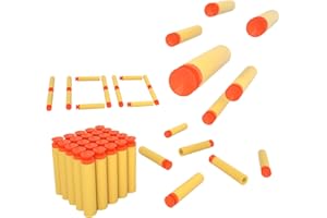BOROLA 100pcs 7.2cm Refill Bullet Darts Compatible for Nerf Elite Series Blasters Kid Toy Gun - Yellow,Suction