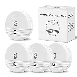 Water Leak Detector 4 Packs, Lound Sound Sensor