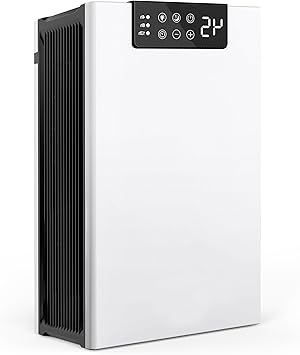 Luftentfeuchter Elektrisch 2800ml, 28dB Leiser Energiesparender Raumentfeuchter mit Waschbarem Filter, Automatischer Abschaltung, Timer, Schlafmodus, für Wohnung Schlafzimmer Badezimmer Keller, Weiß