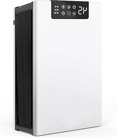 Luftentfeuchter Elektrisch 2800ml, 28dB Leiser Energiesparender Raumentfeuchter mit Waschbarem Filter, Automatischer Abschaltung, Timer, Schlafmodus, für Wohnung Schlafzimmer Badezimmer Keller, Weiß