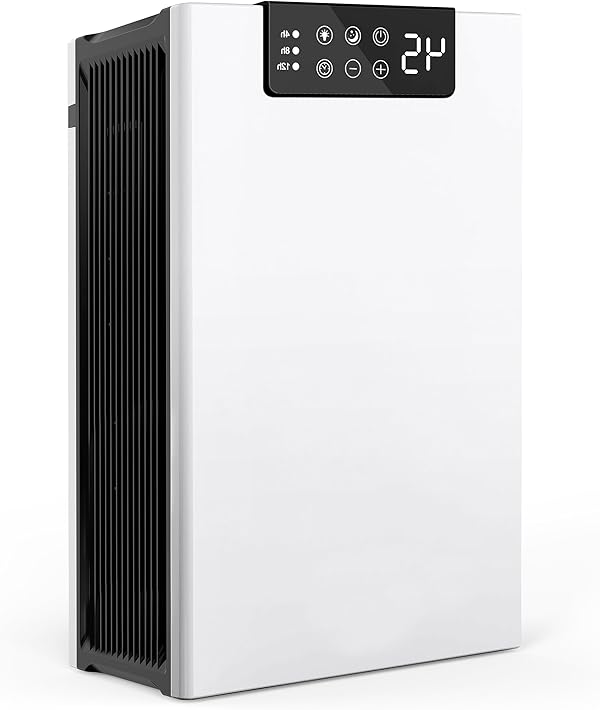 Luftentfeuchter Elektrisch 2800ml, 28dB Leiser Energiesparender Raumentfeuchter mit Waschbarem Filter, Automatischer Abschaltung, Timer, Schlafmodus, für Wohnung Schlafzimmer Badezimmer Keller, Weiß