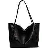 LassZone Soft PU Leather Tote Bag for Women Large Work Tote Handbag Top Handle Satchel Purse Weekender Bag Shoulder Bags