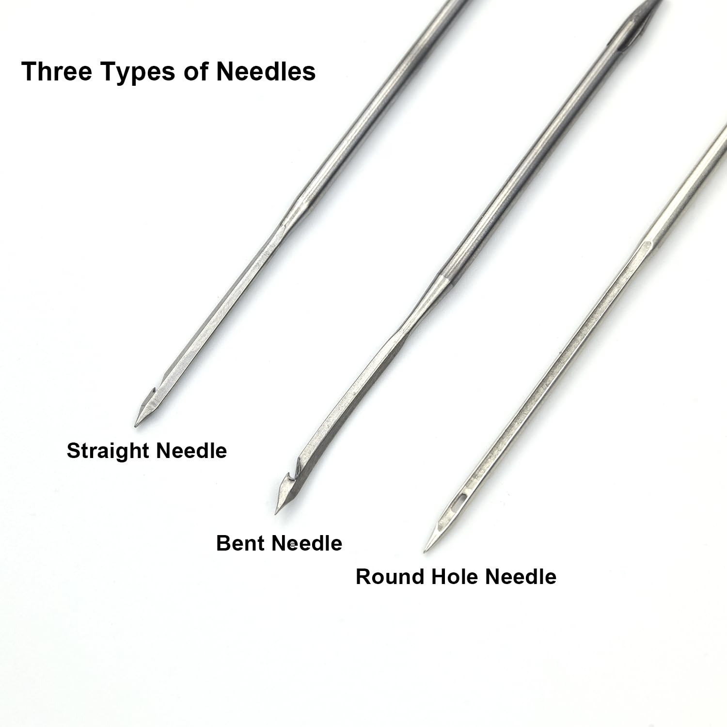 abolius 2 Pcs Leather Sewing Awl Needle with Copper Handle, Sewing Awl Hand Stitcher Shoe Repair Tool Kit, Leather Craft Needle Kit Shoe Repair Tool with 6 Needles