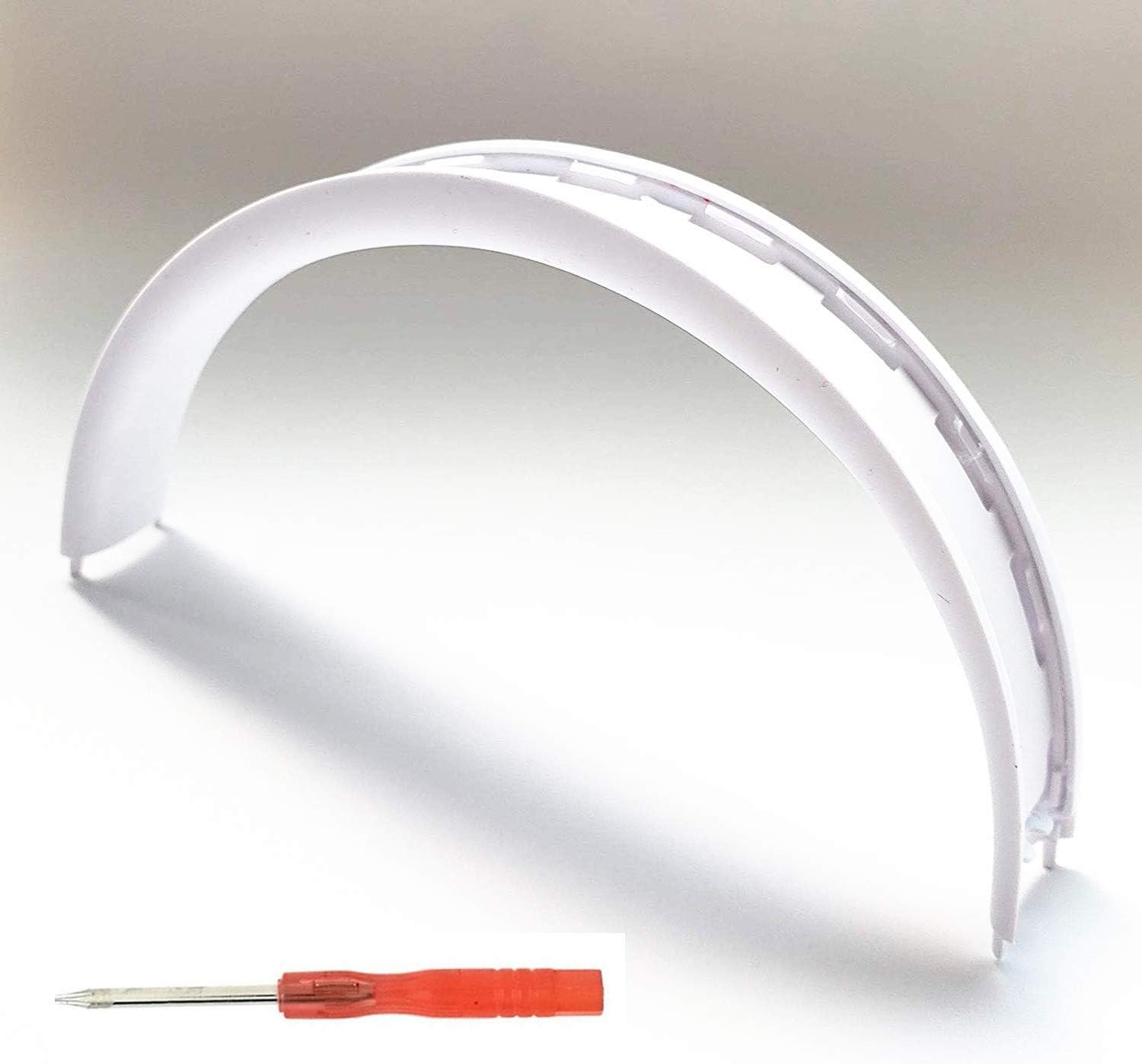 Replacement Headband Rubber Cushion Pad Parts for Beats Solo 2.0 Solo 3.0 Wireless Headphone (Rubber Headband-White)