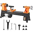 VEVOR Benchtop Wood Lathe, 10 in x 18 in, 0.5 HP 370W Power Wood Turning Lathe Machine, 5 Variable Speeds 780/1320/1920/2640/3840 RPM with Rod Injection Wrenches Faceplate Foot Pads, for Woodworking