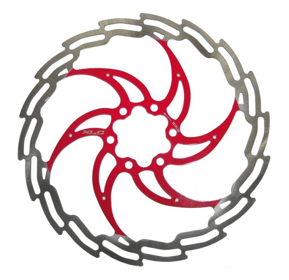 XLC Unisex - Adult Brake Disc BR-X02, Silver, Red, One Size