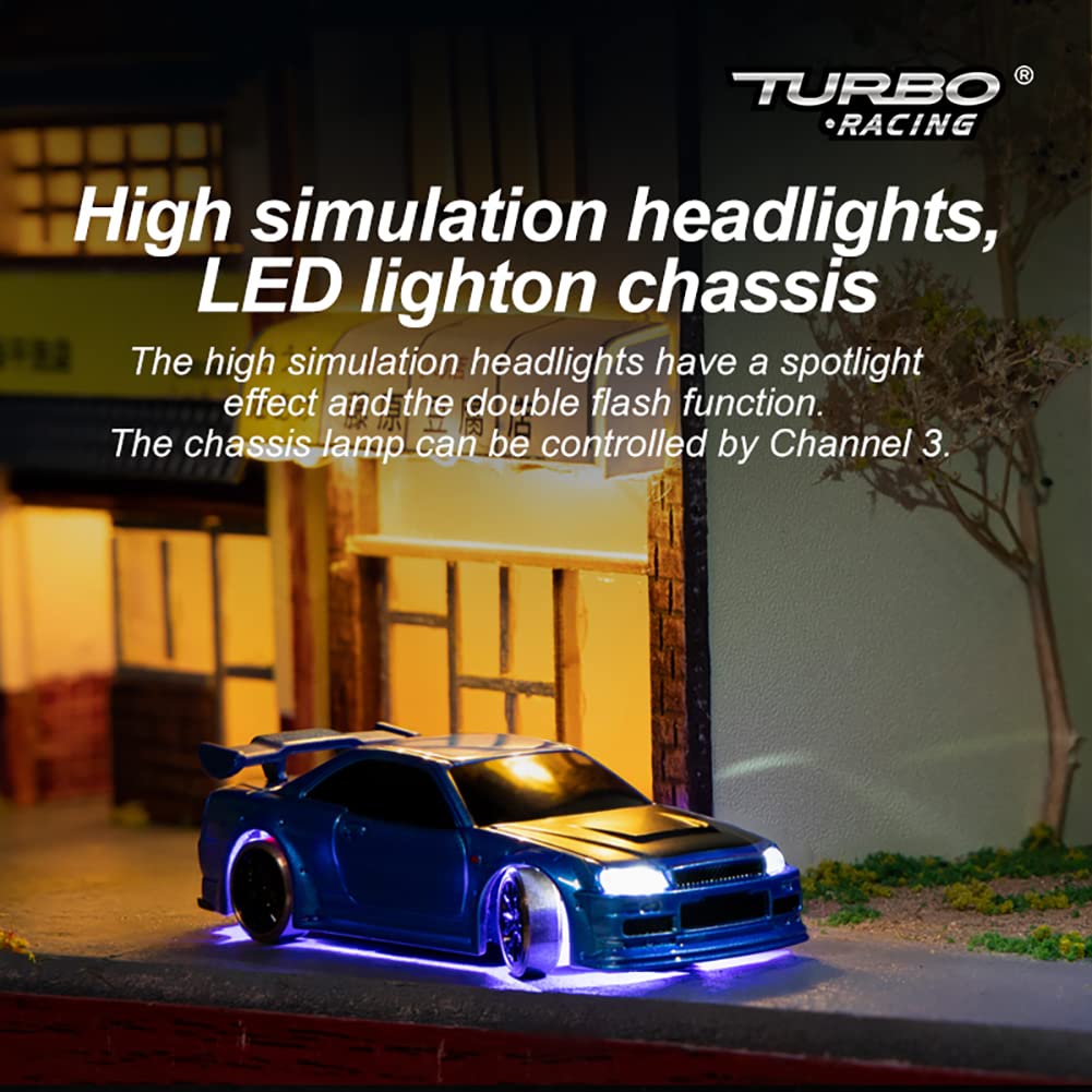 Mua FLYCOLOR Turbo Racing 1:76 Scale Drift RC Car with Gyro Mini Full ...