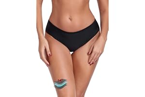 RELLECIGA Womens' Period Swimwear Waterproof Swim Briefs Leakproof Bikini Bottoms, for Menstruation