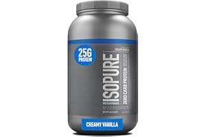 Isopure Protein Powder, Creamy Vanilla Whey Isolate with Vitamin C & Zinc for Immune Support, 25g Protein, Zero Carb & Keto Friendly, 44 Servings, 3 Pounds (Packaging May Vary)