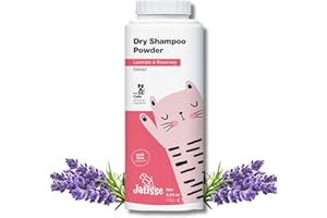 Jatisse Cat Dry Shampoo Powder with Lavender and Rosemary for Cats 5.29 fl. oz| Grooming for Cat | Kitten Sensitive Skin | Cleansing and Moisturizing Perfume and Talc Free (1)