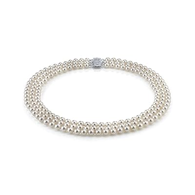 THE PEARL SOURCE 14K Gold 7-8mm AAA Quality Triple Kuwait