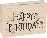 Art Stamps FH59 Christmas Stamps Happy Birthday Sparkles Black Birthday Crafts view 1