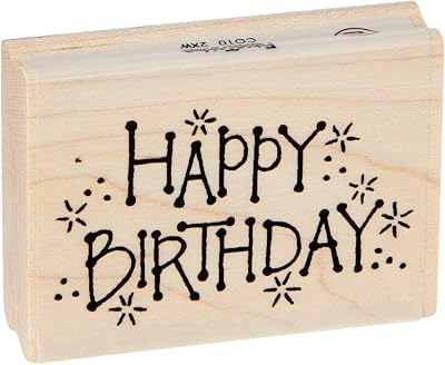 Art Stamps FH59 Christmas Stamps Happy Birthday Sparkles Black Birthday Crafts