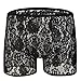 YiZYiF Men's Lace Boxer Briefs Trunks Shorts Underwear Black XX-Large