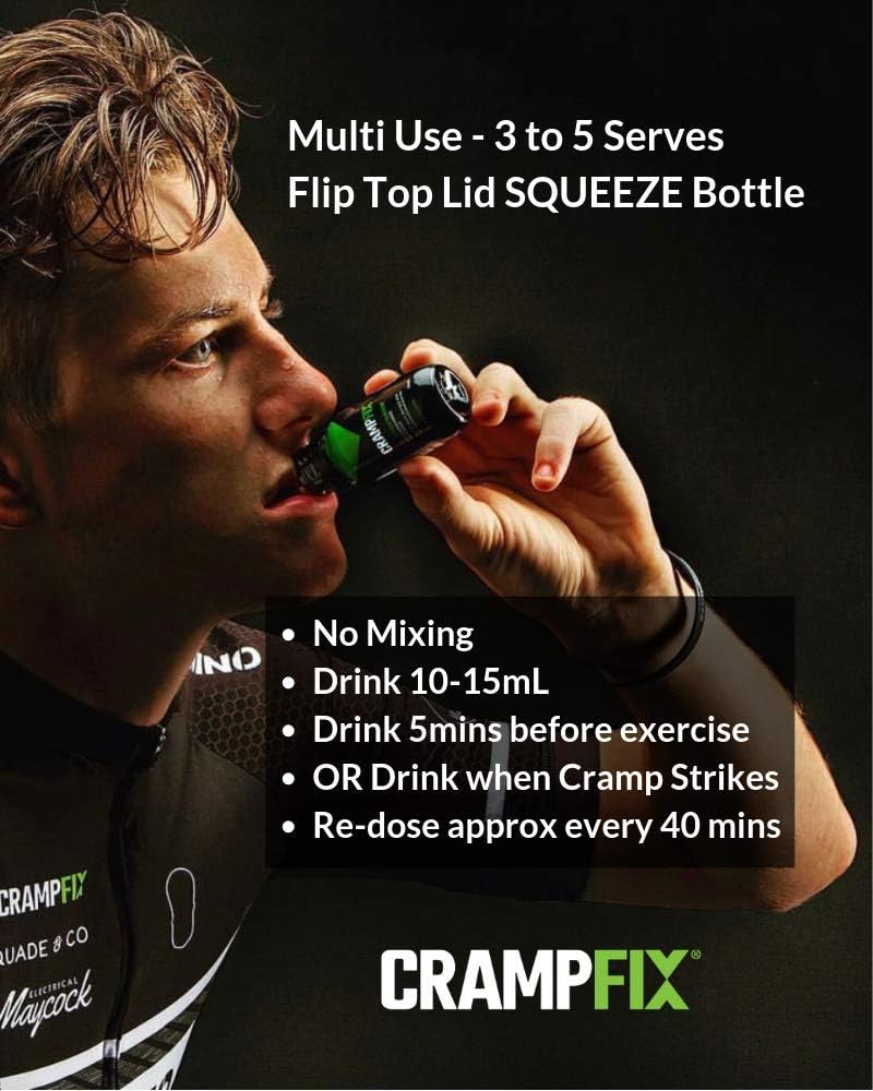 CrampFix Sports Shot, Prevents and Stop Muscle Cramps in Seconds, Gluten Free Cramp Defense for Leg Cramps, Calf Cramps, 16 Serve Variety Pack: Health & Personal Care