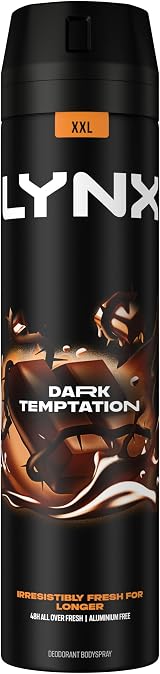 Lynx Dark Temptation Body Spray 250ml Men's Deodorant Chocolate Scent 48Hr view 1